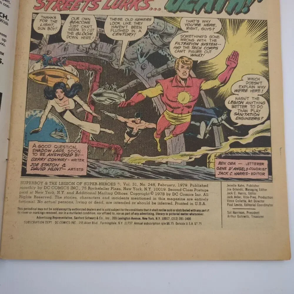 Superboy and the Legion of Super-Heroes #248 DC Comics 1978 Bronze Age VF FN